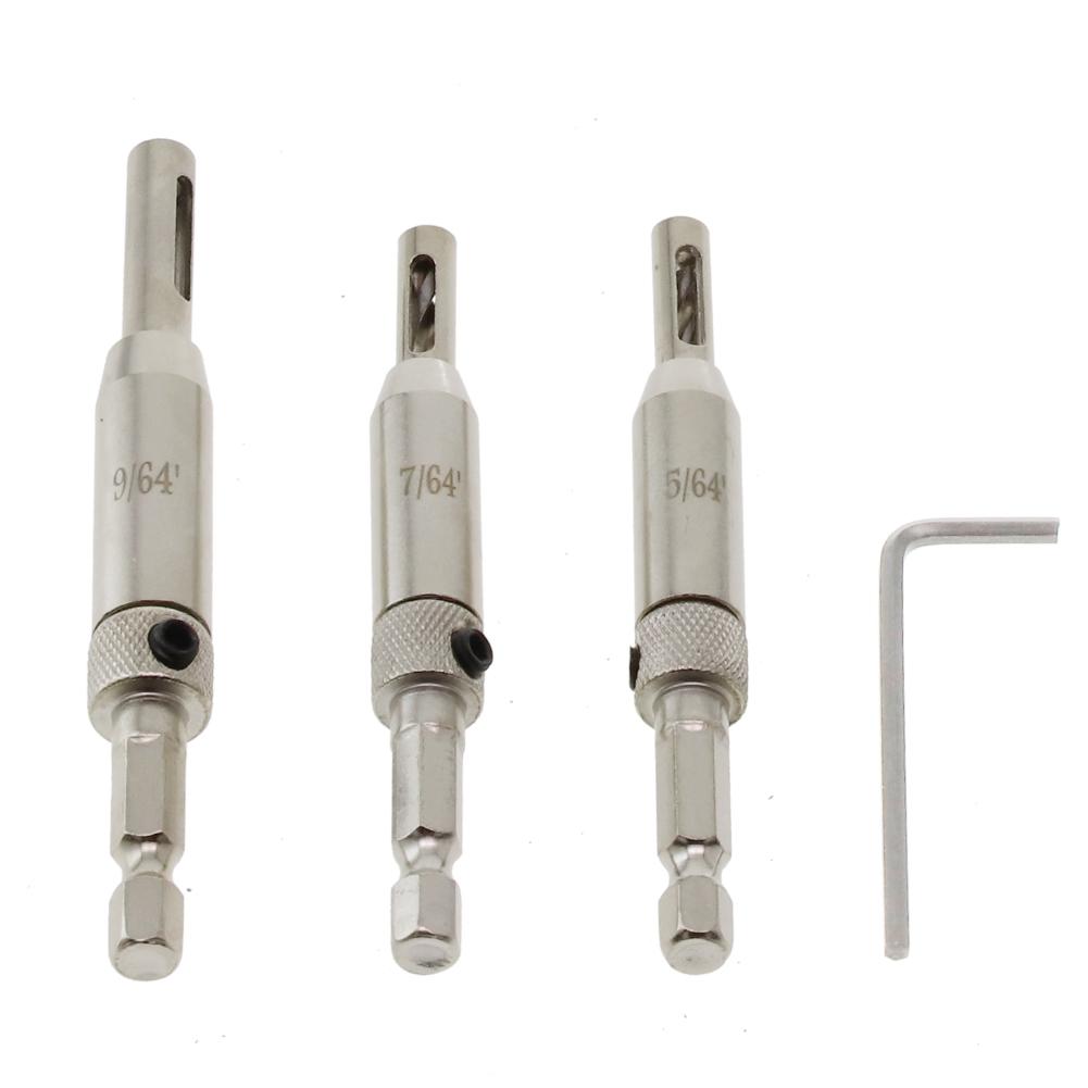 Hinge Drill Bit 3 Pcs Electroplating High-speed Steel