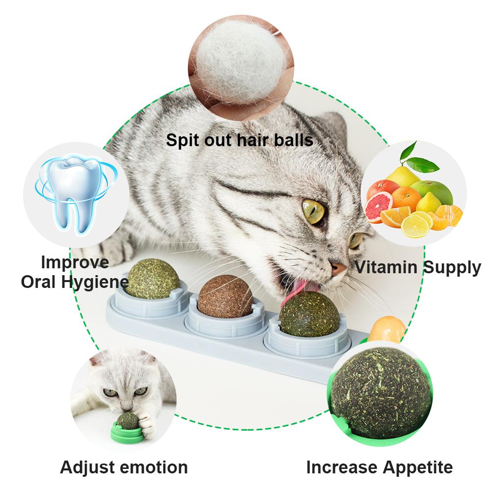 Натуральная кошачья мята, котенок, мятный шарик, игрушка, шарик для лечения кошек, игрушка для чистки зубов