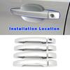 For Forester 2008-2013 Chrome Side Door Handle Cover Trim Car Styling 2009 2010 2011 2012 Free Shipping