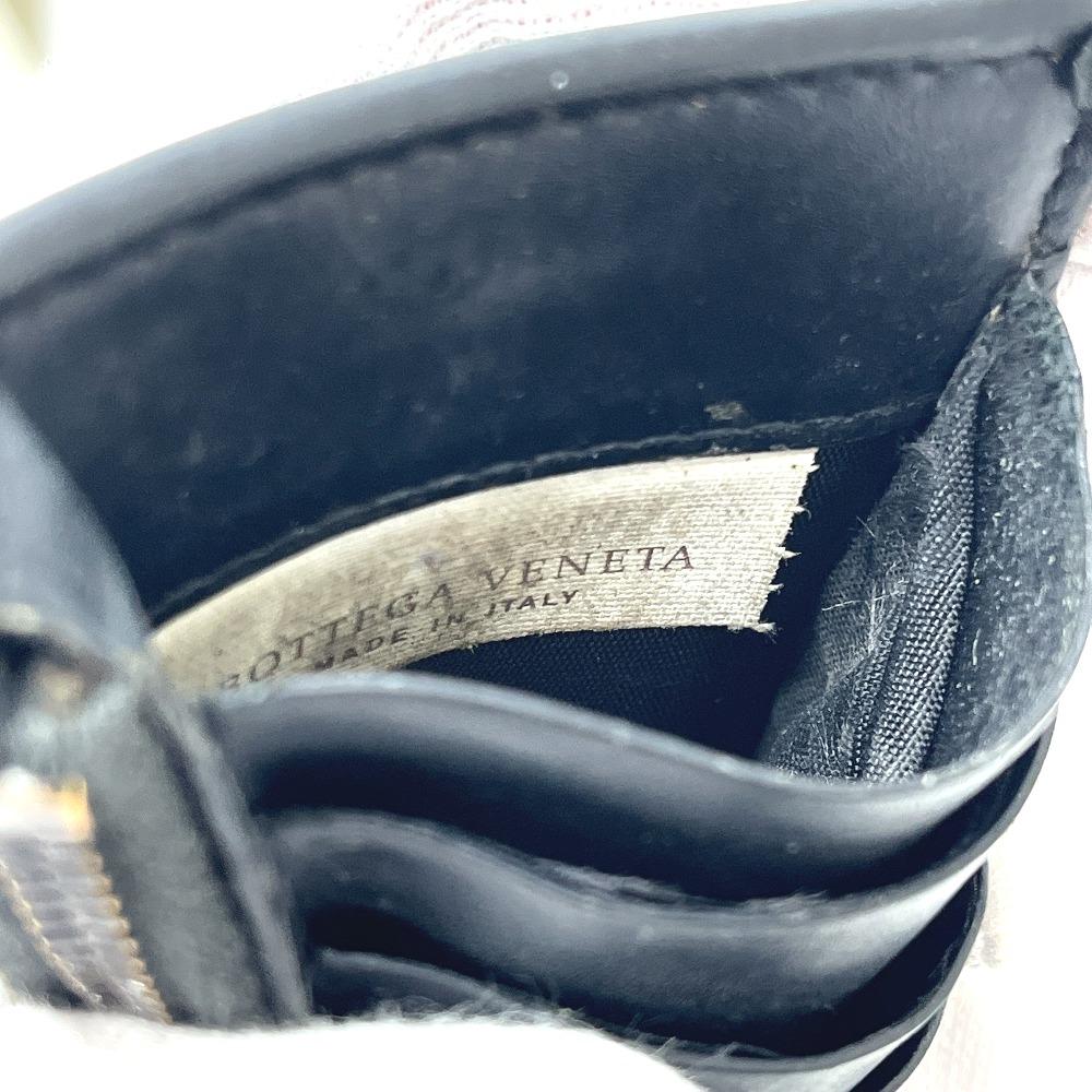 BOTTEGA VENETA 566430 Intrecciato Фрагмент-кейс Кошелек для карт и мелочи Черный