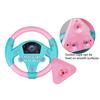 Kids Steering Wheel Toy with Suction Cup Music 360 Degrees Rotatable Toddlers Car Driving Simulation