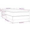 Box Spring Bed with Mattress Pink 90 x 200 cm Velvet