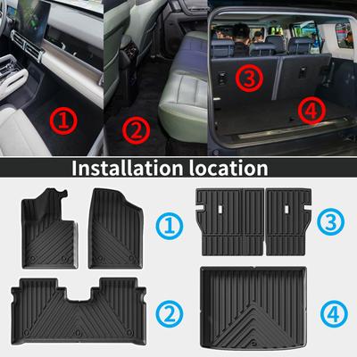Для Chery iCAR 03 Jaecoo J6 2025 2025 2026 Индивидуальные коврики из ТПЭ Полный комплект Экологичные Водонепроницаемые Всепогодные Напольные вкладыши Аксессуары