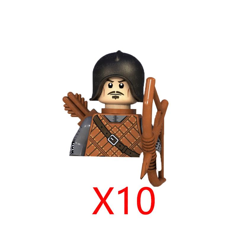 Военные Строительные Блоки Фигурки Солдат Подарки Игрушки Серия Кино Фантастика Средневековый Рыцарь Легион Оружие Щит Флаг MOC