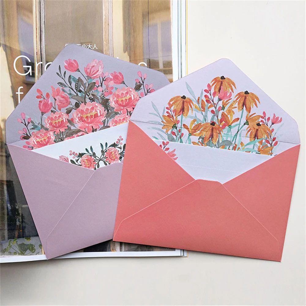 Pad Birthday Party Invitation Wedding Greeting Card Flowers Envelope Writing Paper Letter Paper