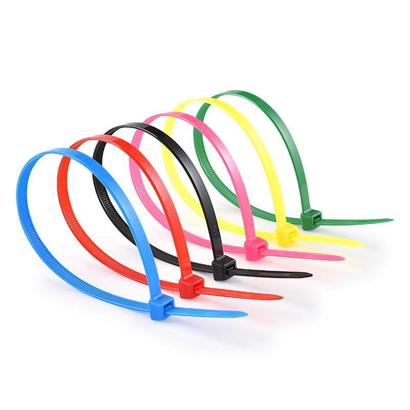 100-Pack Colored Nylon Self-Locking Cable Ties 4x200mm - White & Black