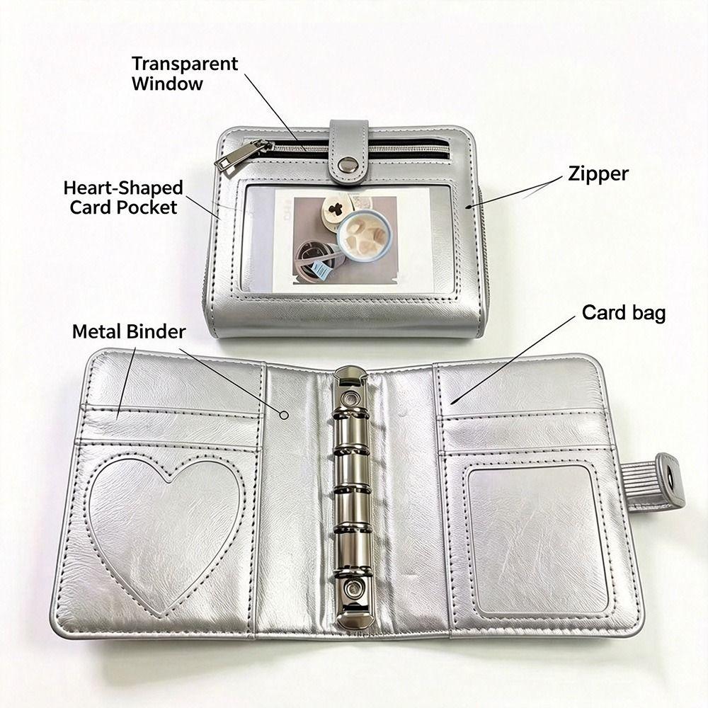 5-Ring Loose-Leaf Binder Notebook with Photo Window Pocket Journal M5 Notebook  School Office
