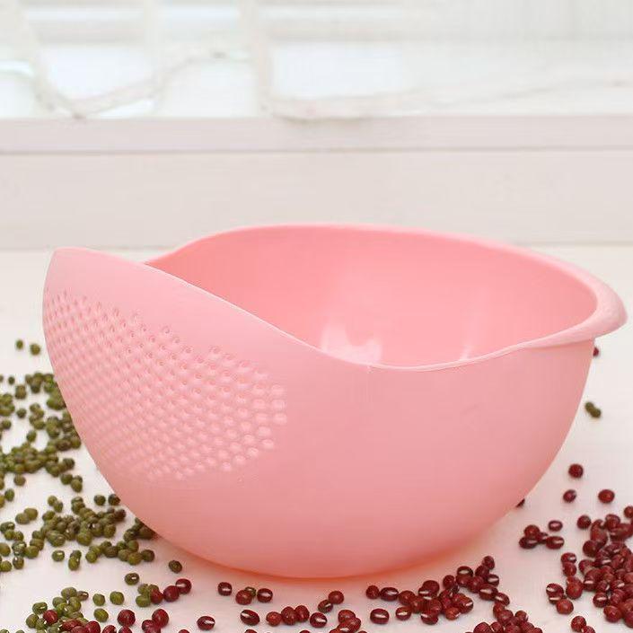 Multifunctional Kitchen Drain Basket and Rice Washing Sieve with Fine Holes - No Rice Leakage, PP Material, for Washing Vegetables/Fruit and Storage.