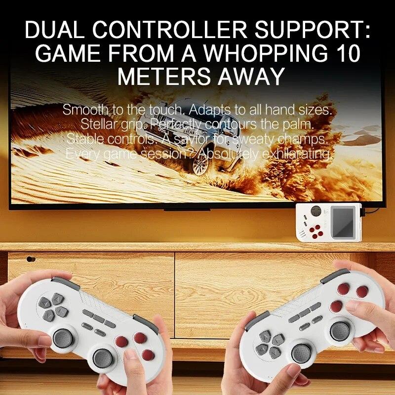 Игровая консоль K8, встроенная 30 000 классических игр с двумя беспроводными контроллерами, 4K HD, домашняя ТВ-игровая приставка, 3D ретро-консоль для PSP