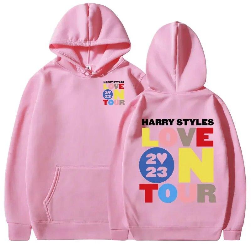 2023 Толстовка с капюшоном для концертов Love on Tour Harajuku Эстетические толстовки большого размера Женская одежда унисекс Толстовки с длинными рукавами Уличная одежда