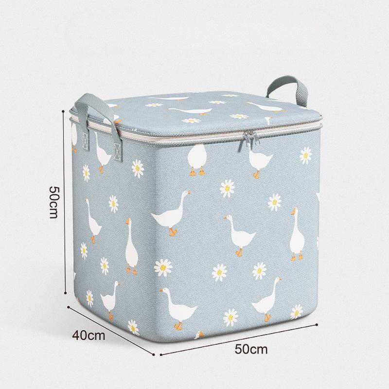Одеяло для хранения с милой маргариткой и уткой, пылезащитный органайзер, экономия места в шкафу, сумка для путешествий, организация хранения постельных принадлежностей