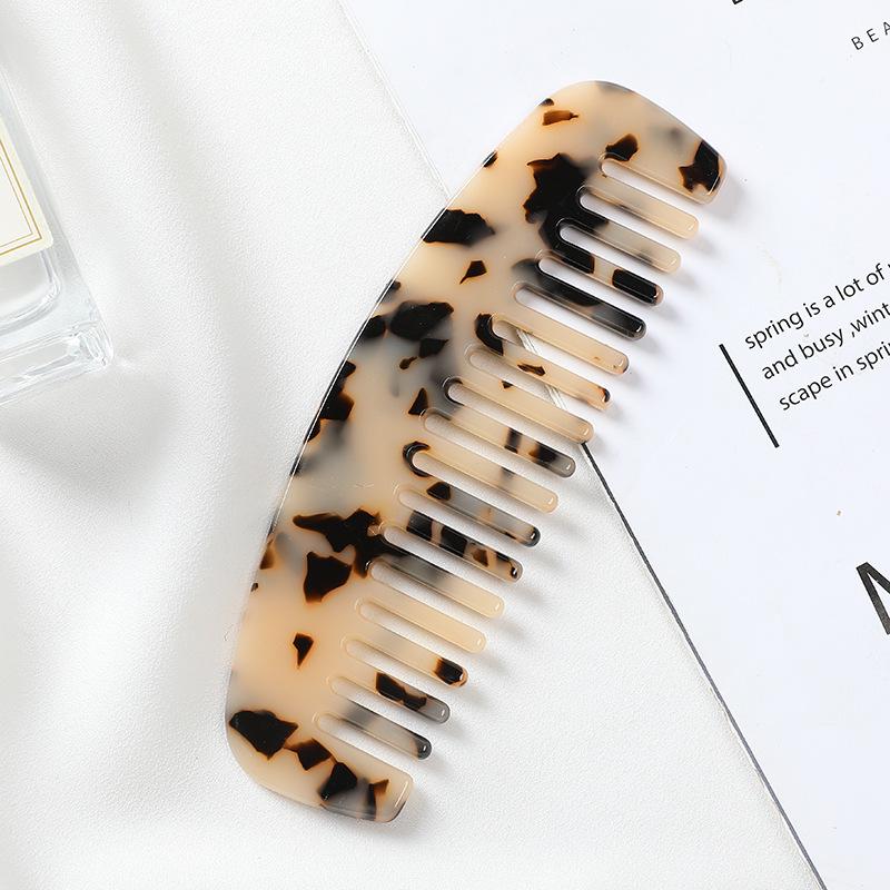 European & American Fashion Acetate Anti-Static Marble Hair Comb for Women