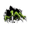 Tri Koshki KCS329 3D Monster Claws In The Wall Car Sticker PVC Decals Motorcycle Sticker On Car Truck Bumper Laptop Fridge