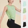 "Женский легкий быстросохнущий жилет для йоги 2025 года": Дышащий, высокоэластичный, однотонный спортивный топ для фитнеса