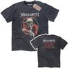 Официальная футболка Megadeth Черная Пятница Серая Премиум с эффектом stonewash Новая