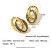 Yingtai 18k Gold Vacuum-Plated, Non-Fading Stainless & Titanium Steel Earrings - European & American Fashion Style for Women