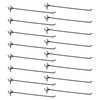 uxcell Stainless Steel Pegboard Holder for and Tool Black 50-Pack 12-Inch Hooks, Wall-Mounted Workbenches, Garages, Kitchens, Shops, Organizer,