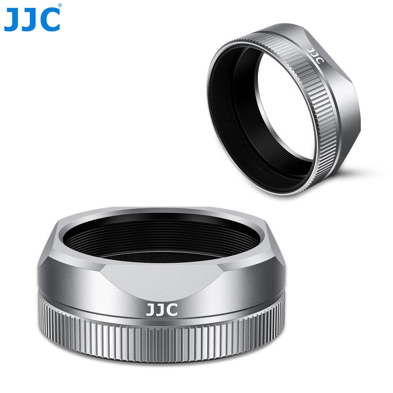 JJC Metal Lens Hood with Lens Cap Cover for Fujifilm X Half X-HF1 Camera Lens Hood Lens Shade Compatible with JJC F-XHFUV Filter