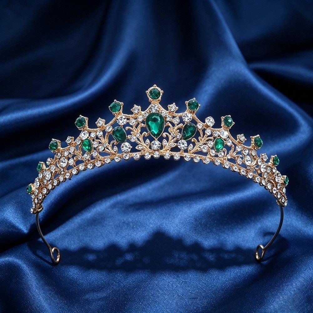 Baroque Style Princess Headband Gold Plated Bridal Tiara Fairy Rhinestone Headband Pageant