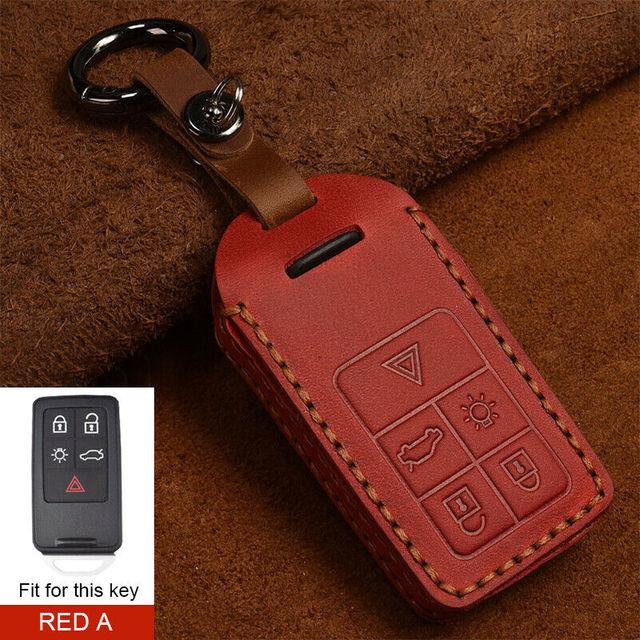 Кожаный чехол для дистанционного ключа автомобиля для Volvo XC60 V60 S60 XC70 V40, автоаксессуары, держатель для ключей с брелком