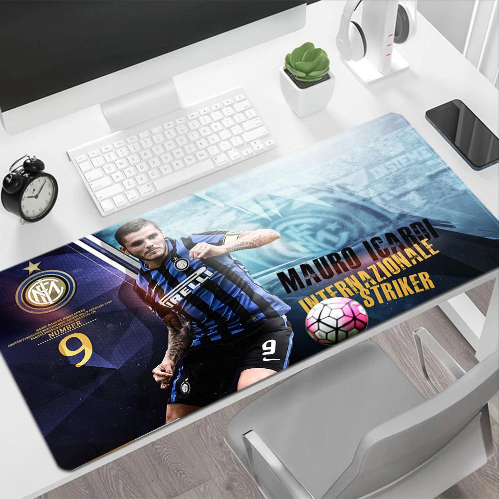 Inter Milan Star Icardi Gaming Mouse Pad Keyboard Pad Office Mouse Mats Non-Slip Rubber Bottom Suitable for Office Gaming PC Laptop