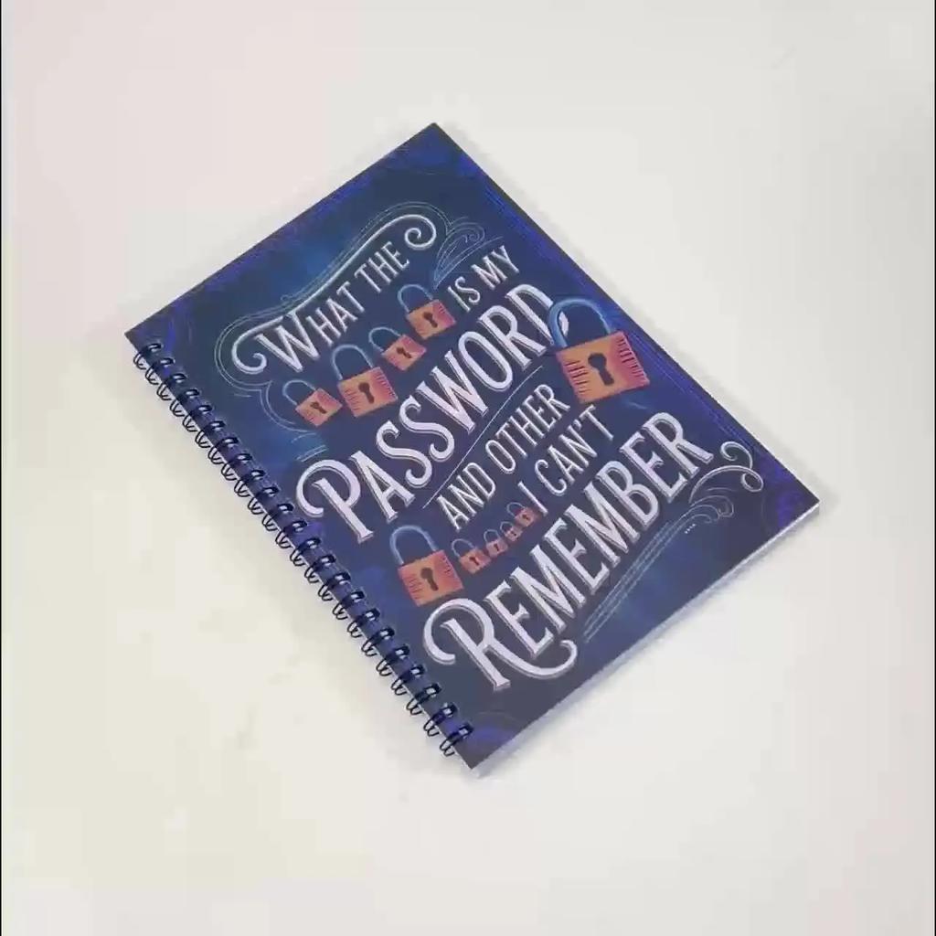 2 шт. Смешной блокнот со спиральным переплетом для записи паролей для входа в Интернет и компьютер, для записи веб-сайтов, имен пользователей, паролей