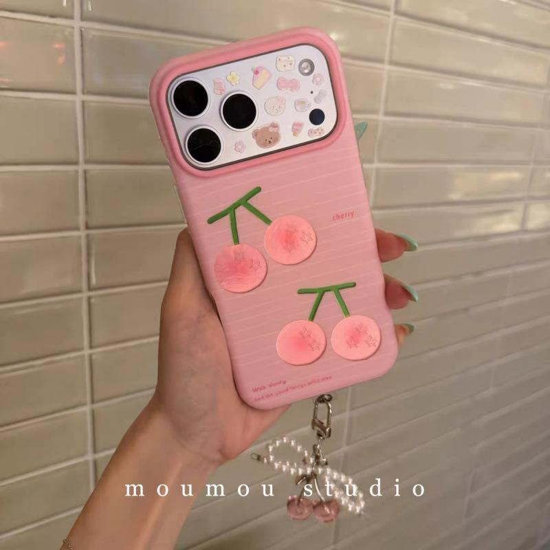 Ins корейский розовый подвеска-звездочка вишенка для iPhone17promax Apple 16 чехол для мобильного телефона 15 новые модели