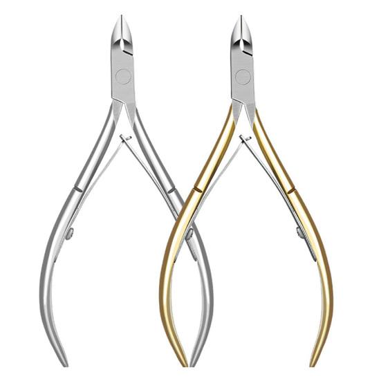 Stainless Steel Manicure Nail Art Clippers Cuticle Trim Hard Dead Skin Scissors