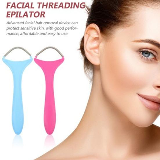 Пружинный эпилятор для лица, портативный инструмент для красоты, для быстрого удаления волос над верхней губой, на подбородке, щеках, шее