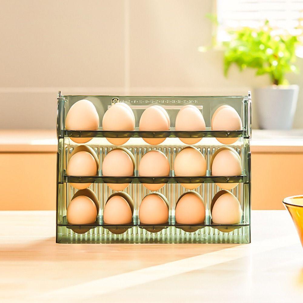 Placstic Egg Tray 30 Grid Egg Organiser New Egg Dispenser for Kitchen Storage