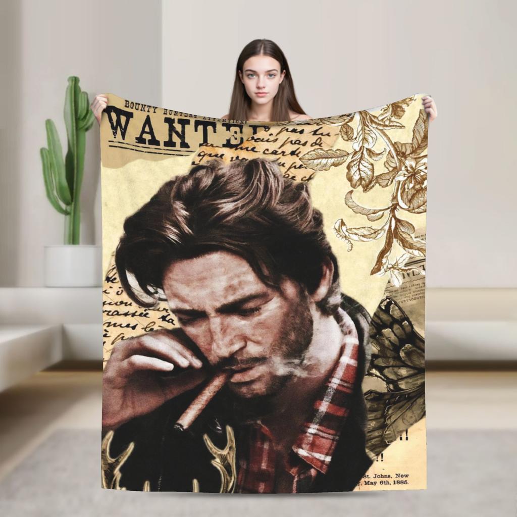 Плед Arthur Morgan Ультрамягкий Плед-покрывало для кровати 50x60 дюймов Различные размеры Пледы и одеяла
