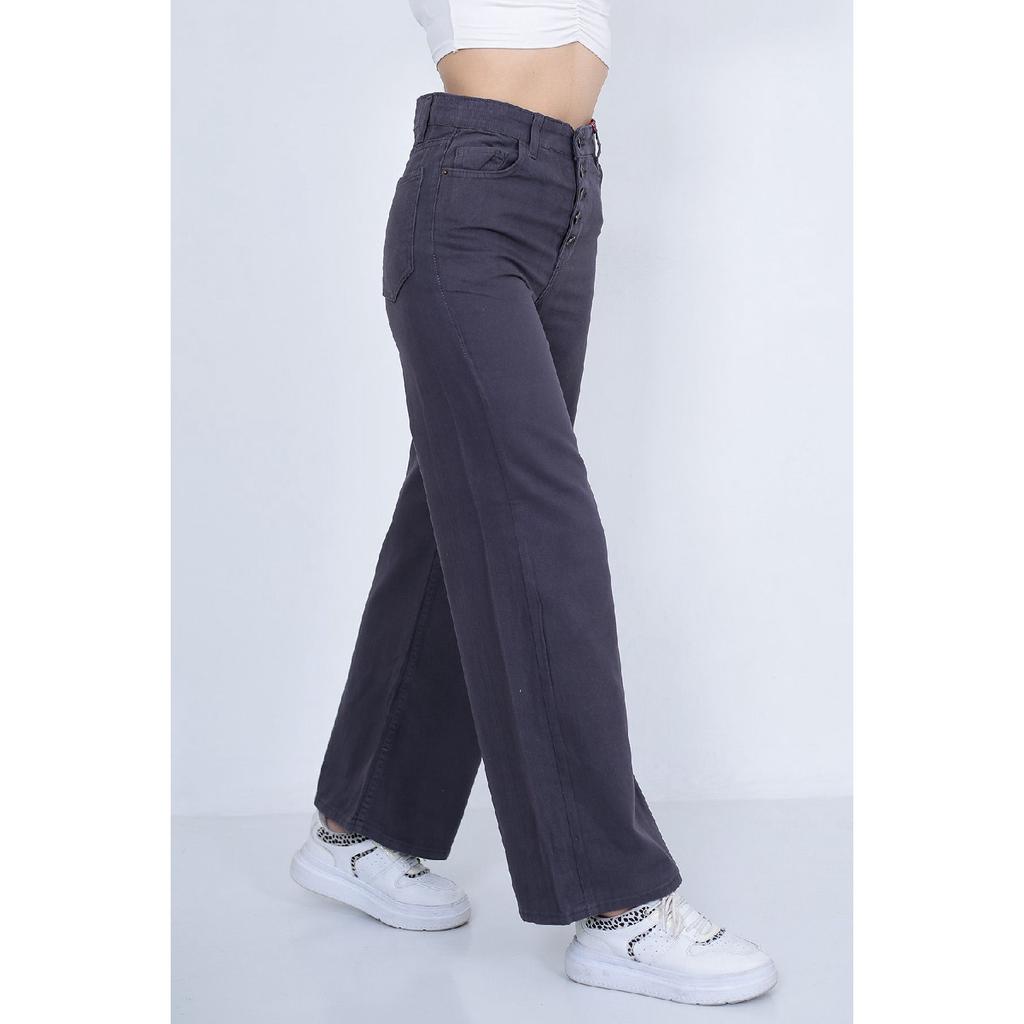 Женские синие свободные широкие джинсы-палаццо большого размера