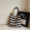Beach Bag Striped Letter Beach Bag Travel Storage Handbag