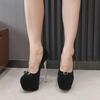 2024 Ultra-Thin Suede High Heels: 16 Cm Sexy Nightclub Princess Shoes
