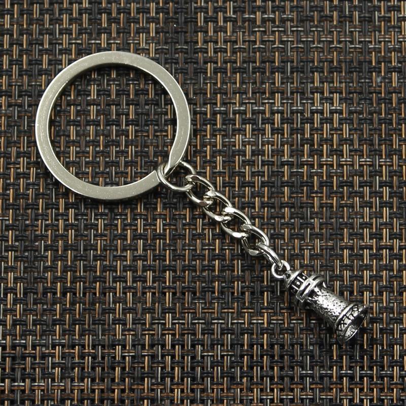 Fashion 30mm Key Ring Metal Key Chain Keychain Jewelry Antique Plated Castle Lighthouse 20x9mm Pendant