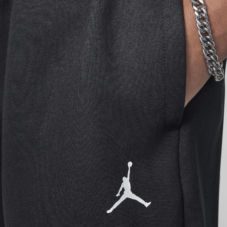 Jordan Спортивные повседневные флисовые брюки с манжетами, детские штаны, черные HV1920-010
