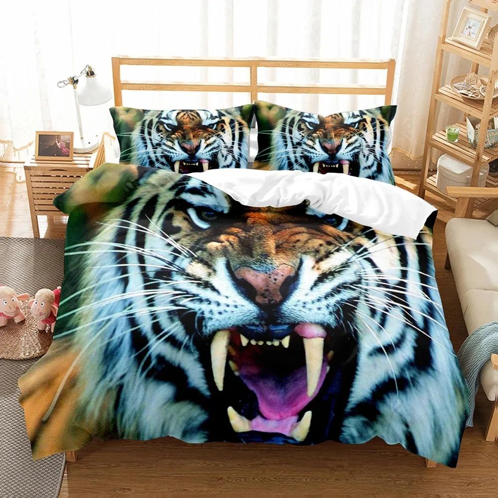 3DAnimal Duvet Cover Sets Design Bed Linen With Pillowcase Full Size Double King Queen Size Bl3D Tack White Bedding Set 3pcs