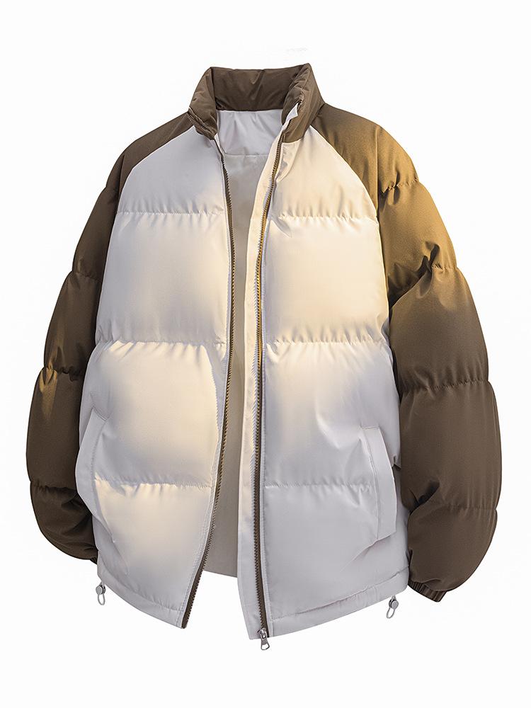 Хлопковая одежда с воротником-стойкой для мужской зимней ветрозащитной бархатной утолщенной хлопковой одежды для пар и женщин утолщенная высококачественная