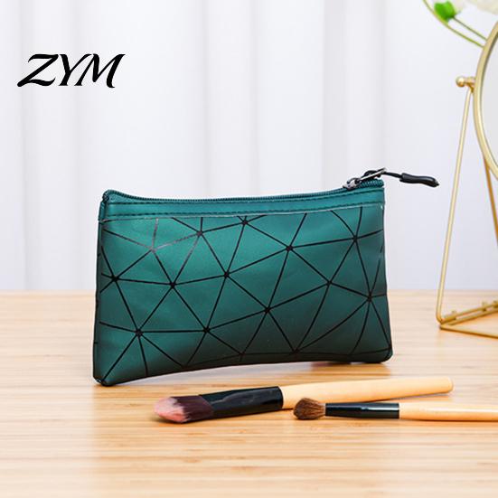 Travel Toiletry Bag for Women 3Pcs/Set Makeup Bags, Waterproof Faux Leather Cosmetic Geometric Pattern Organizer Portable Bags Skincare, Brushes