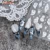 1 лист Милые мультяшные пони тисненые наклейки для ногтей Год Лошади Рельефные Новогодние украшения для маникюра Наклейки на ногти