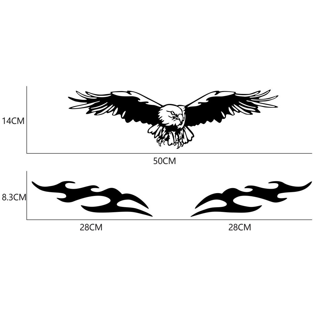 3 шт., наклейка для автомобиля с орлом, огненным тотемом, сделай сам, моделирование капота, виниловые наклейки, аксессуары, спортивные крылья, гоночный автомобиль, полоски, крышка, наклейка