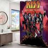 K-Kiss Band Pattern Bathroom Shower Curtain Bathroom Partition Curtain Light Opaque Waterproof Material Bathroom