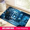 Sci-Fi Robot Factory Pokemon Print Doormat Non-Slip Water Absorbent Floor Mat for Home Decor