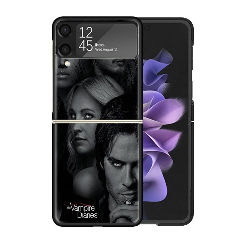 Чехол для телефона The Vampire Diaries Сальваторе Прозрачный для Samsung Z Flip 7 6 5 4 3 Galaxy ZFlip7 ZFlip6 ZFlip5 ZFlip4 ZFlip3 5G Печать C