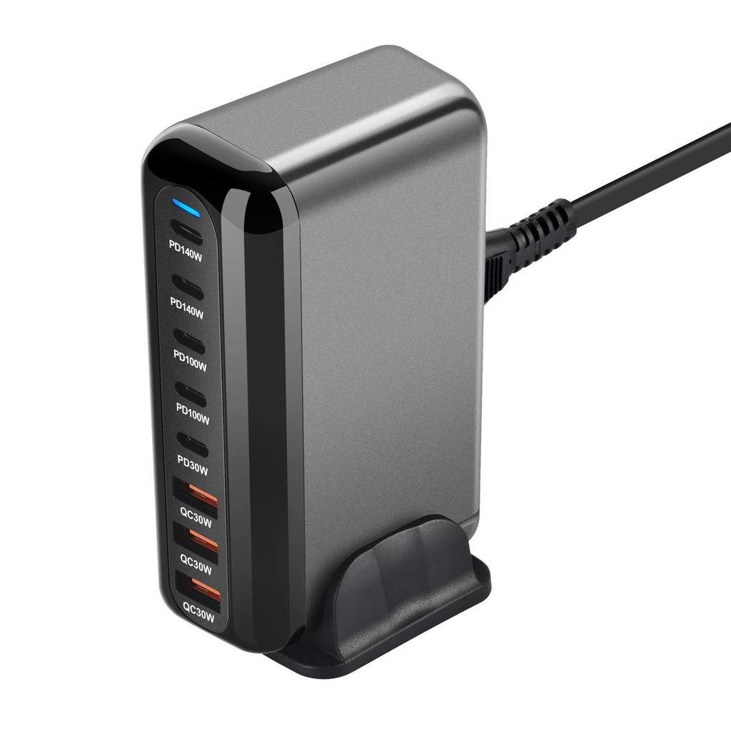 600 Вт GaN зарядный концентратор Multi Ports QC PD USB C быстрая зарядная станция адаптер совместим с iPhone 16/15/14 iPad MacBook ноутбук