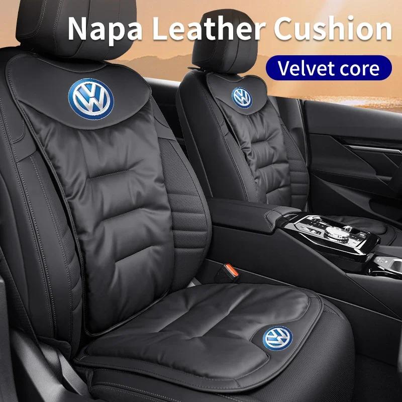 Car Front Rear Seat Cover Velour Leather Cushion Backrest Protective Mat For VW Scirocco Beetle Golf Passat Polo Sharan TouranNB1