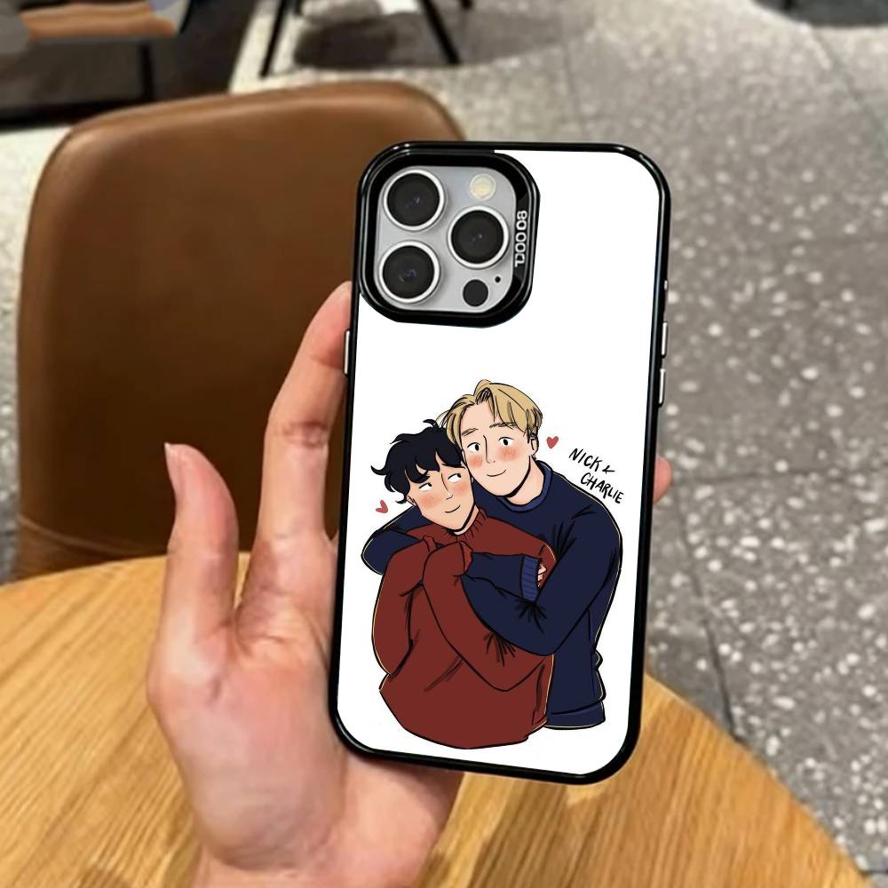 W-Теплый Новый H-Сердцеед Фильм Чехол для Телефона Для iPhone17,16,15,14,13,12,11 Plus,Pro Max Цветной Посеребренный Внутренний Чехол