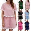Женский костюм весна-лето новый круглый вырез короткий рукав футболка + шорты костюм дамы короткий рукав женские брюки