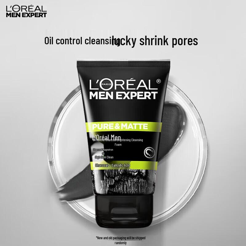 L'Oréal Мужской Гель для умывания с углем для контроля жирности