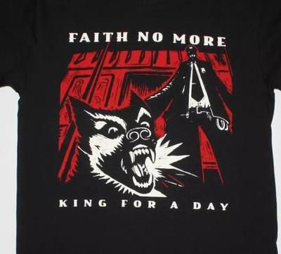 FAITH NO MORE KING FOR A DAY'95 Черная Унисекс Футболка Все Размеры Унисекс Футболка